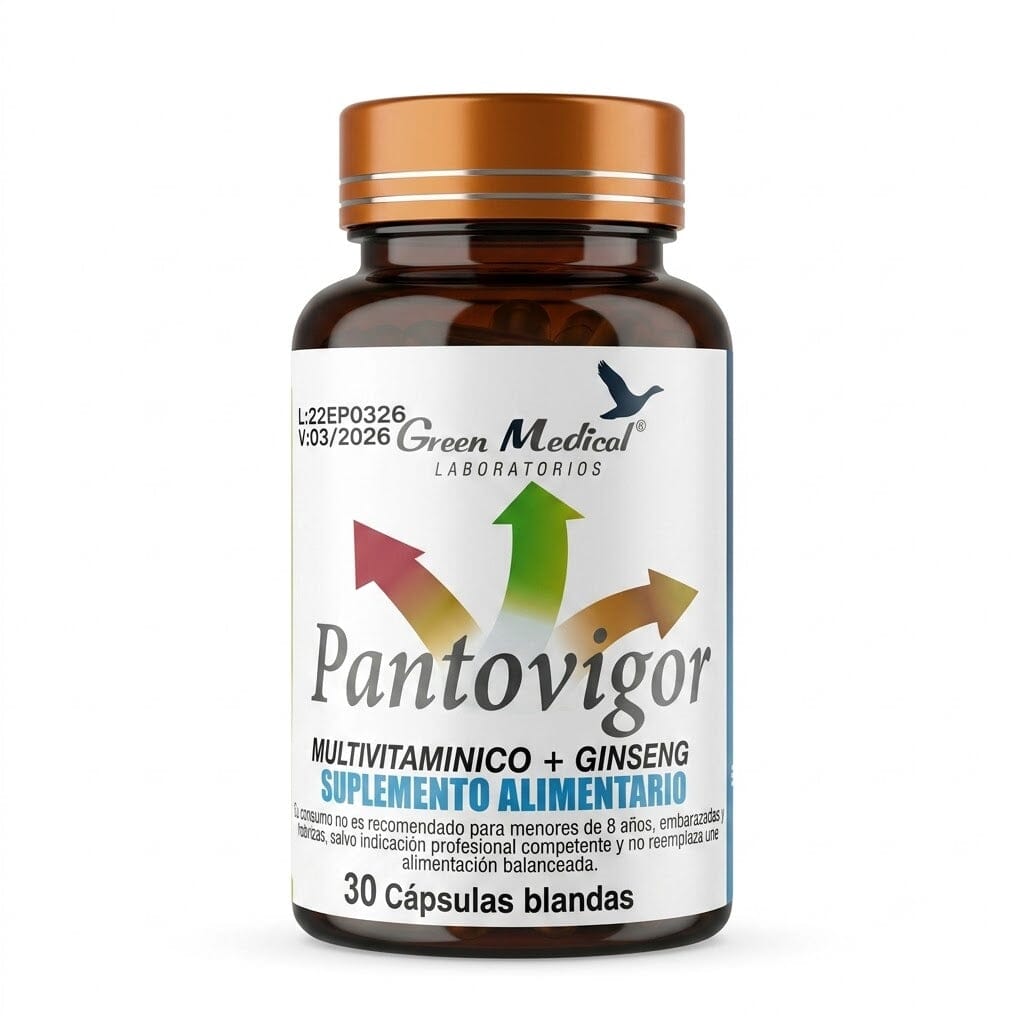 Pantovigor Multivitamínico + Ginseng x 30 cápsulas blandas GREEN MEDICAL